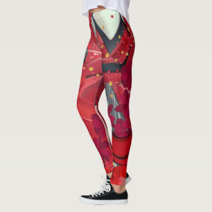 Leggings Porter rouge