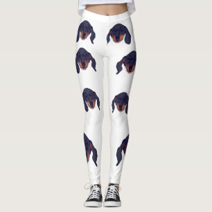 Leggings Portrait de Cute Dachshund