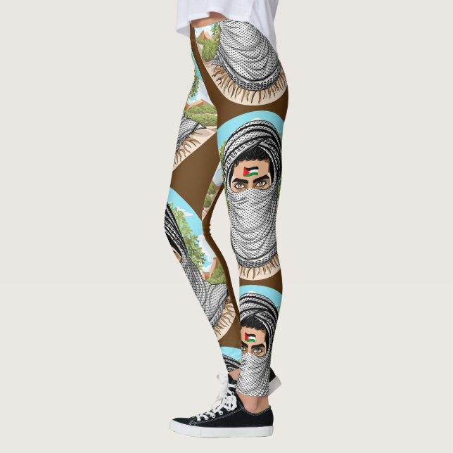 Leggings Portrait de la Liberté palestinienne (Gauche)