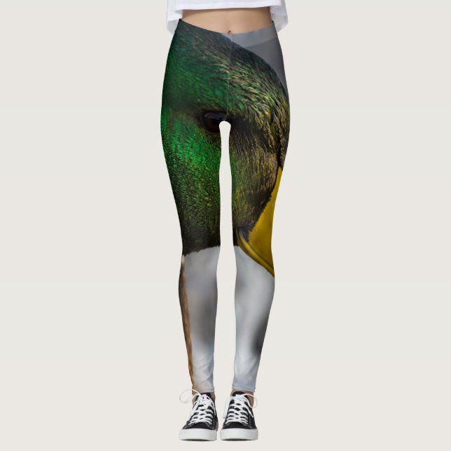Leggings Portrait de Male Mallard (Devant)