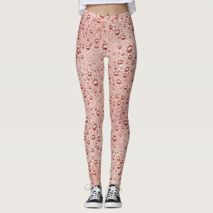 Leggings Poser des gouttelettes d'eau orange