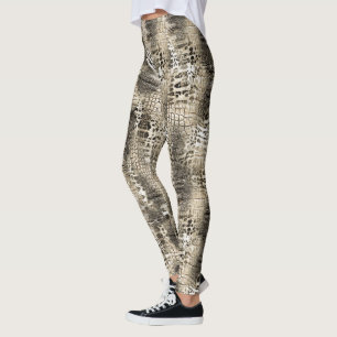 Leggings Poster de animal branché Snakeskin Motif
