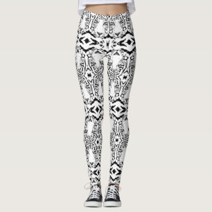 Leggings Poster de animal ethnique du tigre blanc