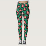 Leggings Poster de animal Léopard vert rose corail moderne<br><div class="desc">Cette motif moderne et branchée est parfaite pour la fashionista chic. Il est décoré d'un poster de animal safari dessiné à la main rose corail, noir et vert vif. C'est élégant, cool, artistique et unique. ***REMARQUE IMPORTANTE DE CONCEPTION : Pour toute demande de conception personnalisée comme les demandes de produit...</div>