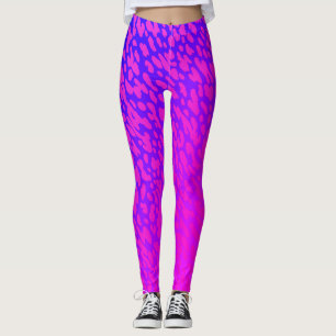Leggings Poster de animal Safari moderne Girl Neon rose vio