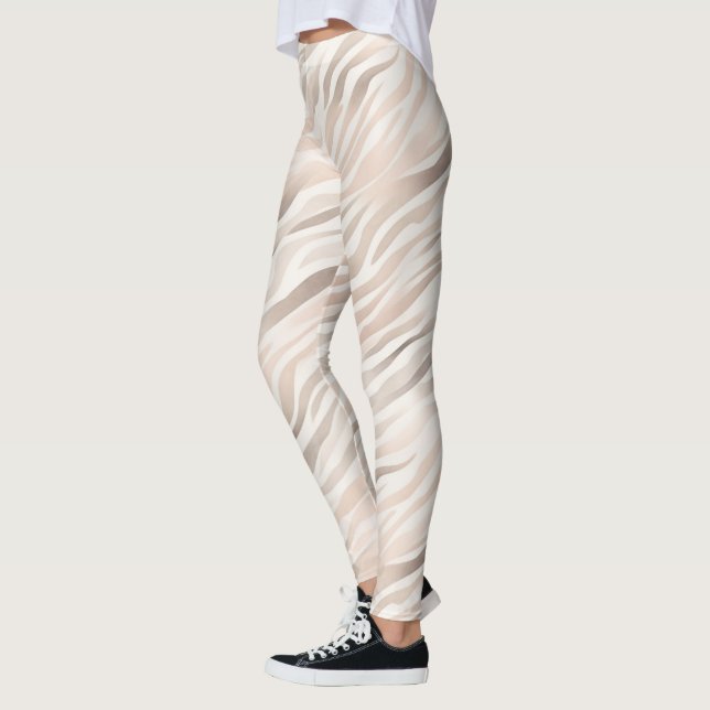 Leggings Poster de animal Zebra Crème Rose (Gauche)