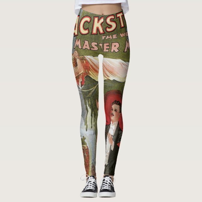 Leggings Poster magique vintage, Grand Magicien Blackstone (Devant)