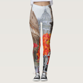 Leggings Poster vintage romain trempé par la pluie