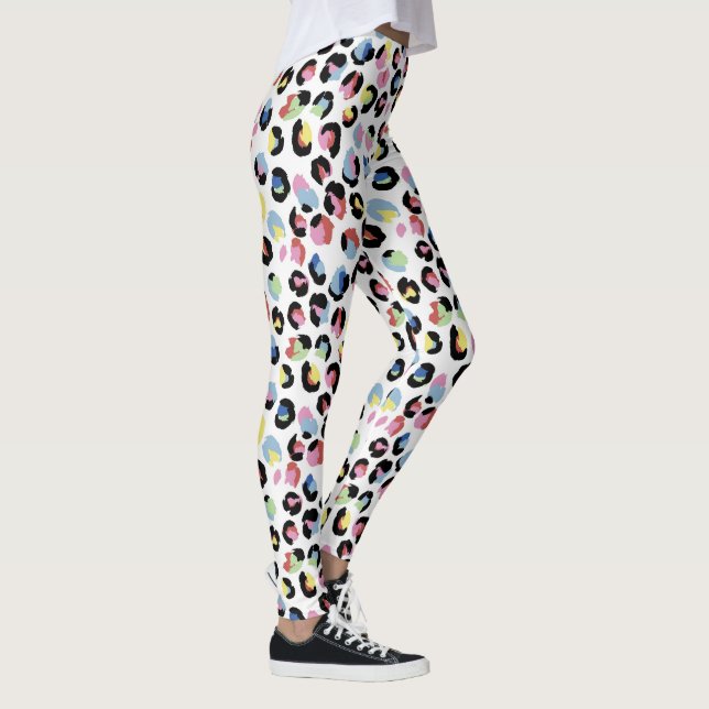 Leggings Posters de animaux colorés personnalisés (Droite)