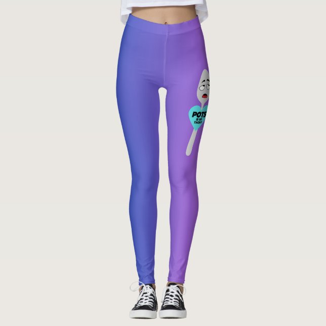 Leggings Pots Est Si Tachy Purple & Blue Ombre (Devant)