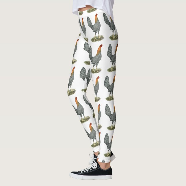 Leggings Poule de Combat Bleu Rouge (Gauche)
