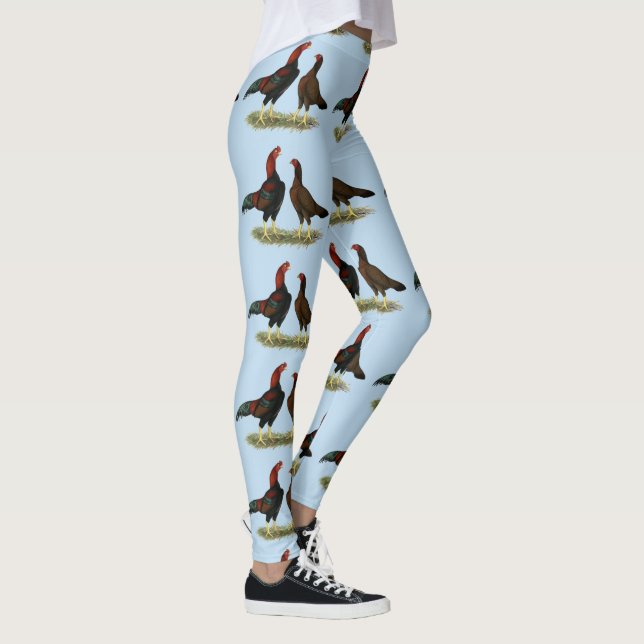 Leggings Poules Aseel Black Red (Droite)