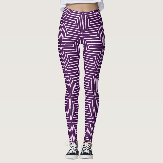 Leggings Poupée d'aubergine et Maze blanc Vêtements de boue (Devant)