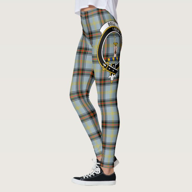 Leggings pour femmes à motif tartan et blason de l (Gauche)