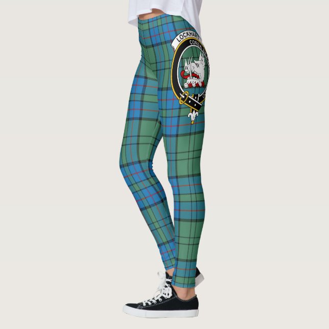 Leggings pour femmes à tartan du blason du clan Lo (Gauche)