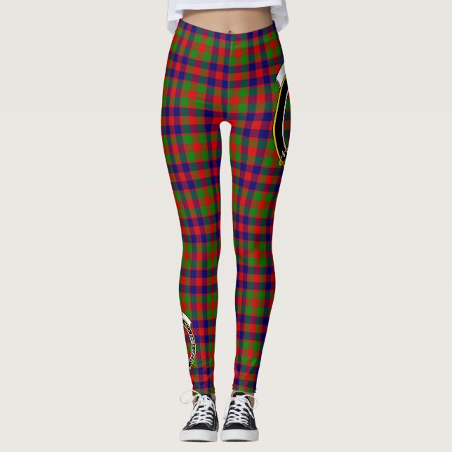 Leggings pour femmes à tartan du clan Scotstee Gow (Devant)