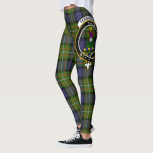 Leggings pour femmes avec tartan du blason du clan