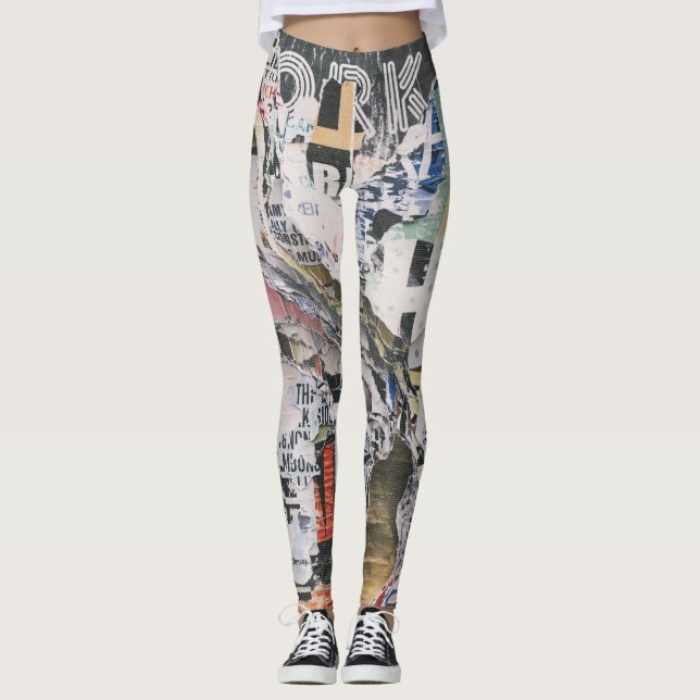 Leggings pour femmes avec typographie de poster dé (Devant)
