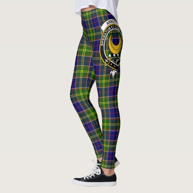 Leggings pour femmes Clan Arnott Crest Tartan Scot (Gauche)