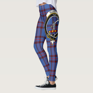 Leggings pour femmes Clan Elliot Crest Tartan Scot