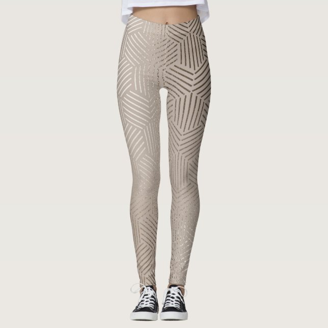 Leggings pour femmes de créatrice géométrique arge (Devant)
