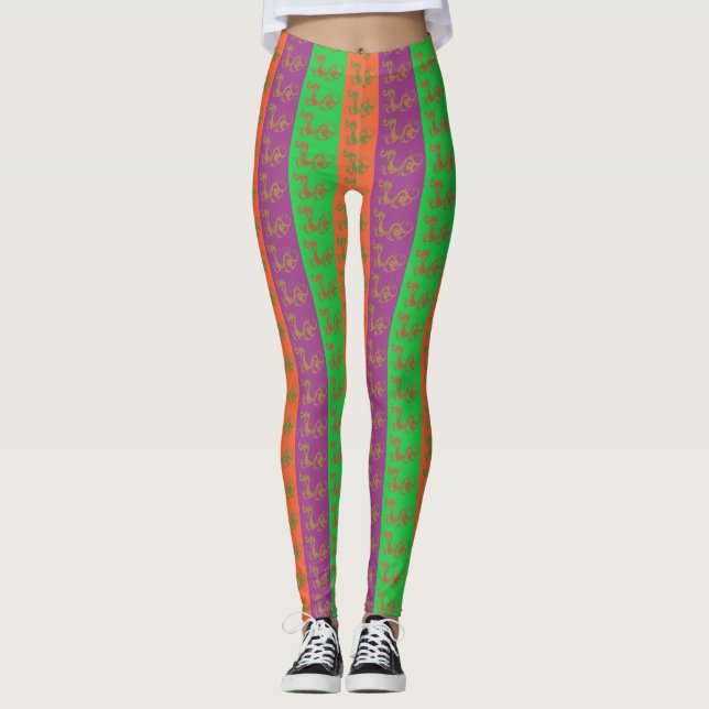 Leggings pour femmes dragons (Devant)