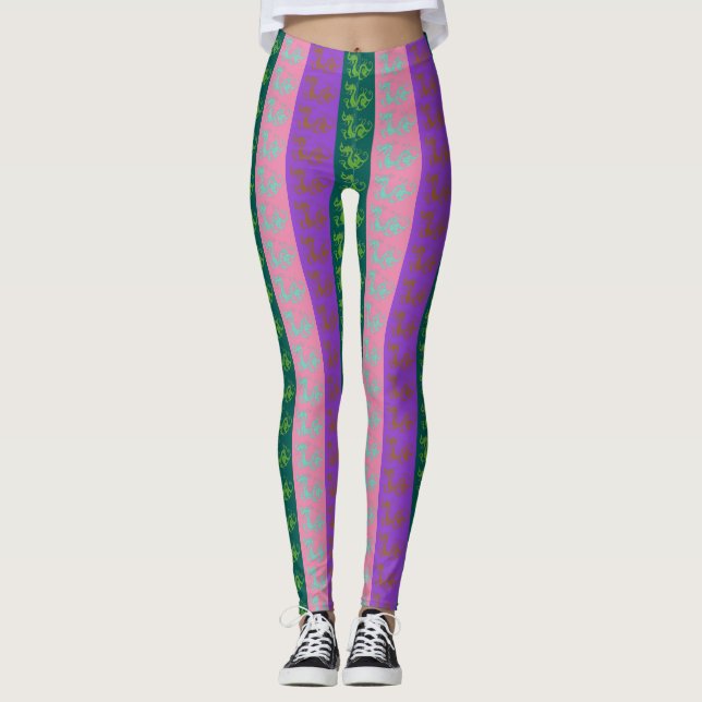 Leggings pour femmes dragons (Devant)