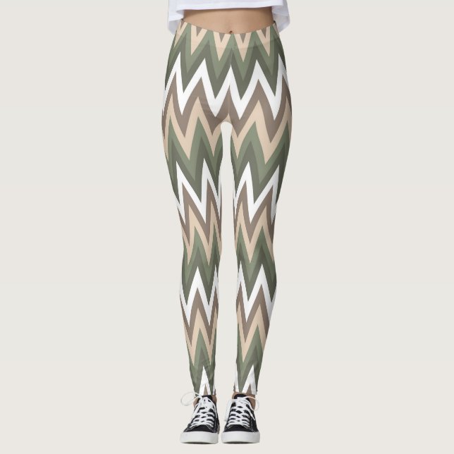 Leggings pour femmes Motifs Multi Zig Zag (Devant)