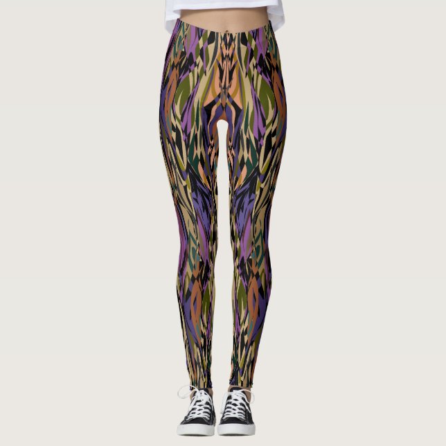 Leggings pour femmes multi-couleurs design (Devant)