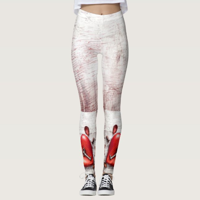Leggings pour femmes Pays Bois clé de mon coeur ro (Devant)