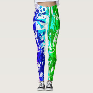 Leggings pour graffitis arc-en-ciel