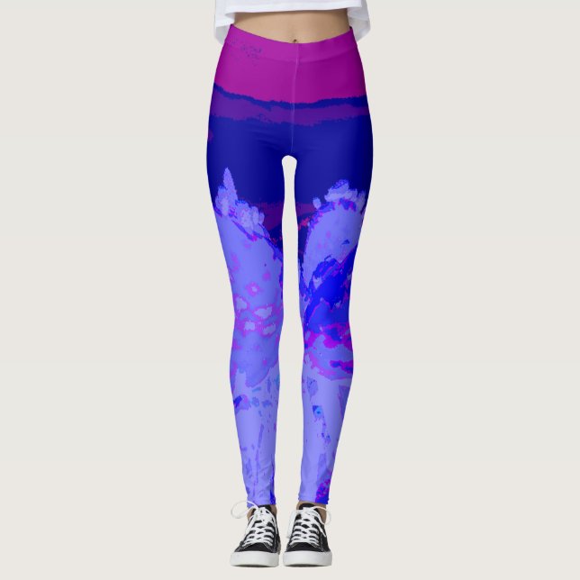 Leggings Pourpre de cactus (Devant)
