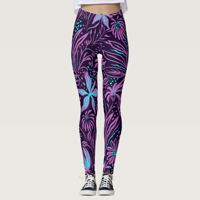 Leggings Pourpre tropicale (Devant)