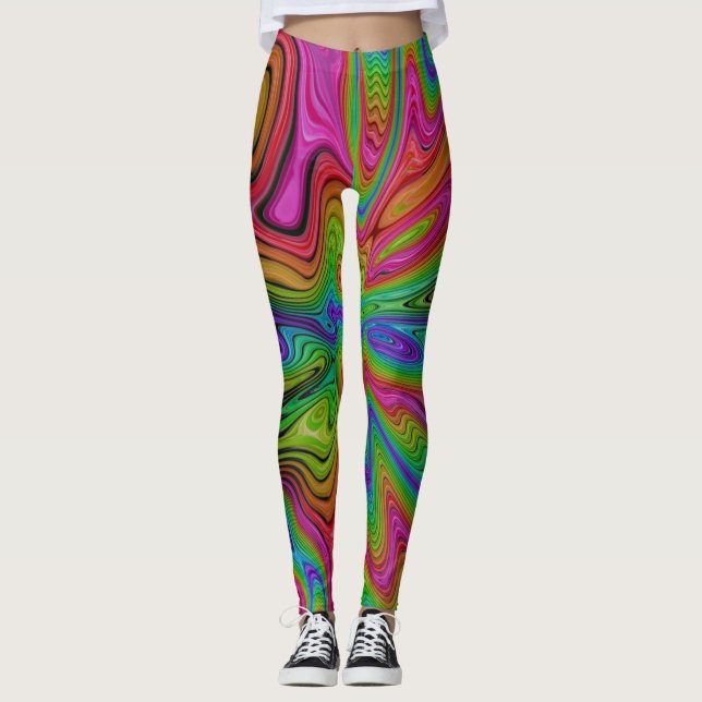 Leggings Poutres arc-en-ciel (Devant)