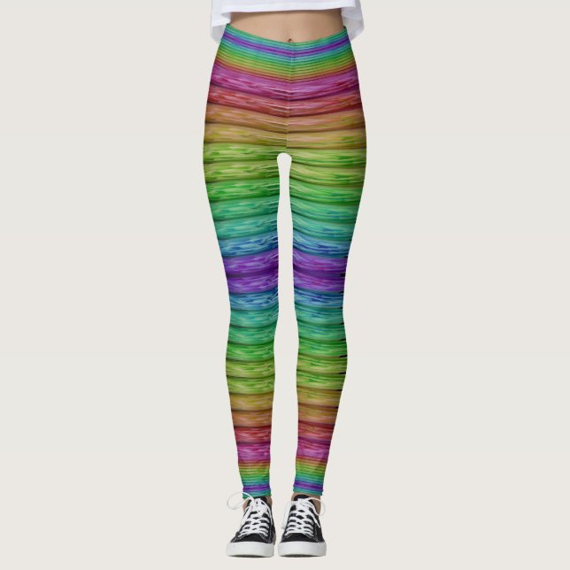 Leggings Poutres arc-en-ciel (Devant)