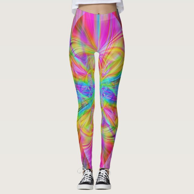 Leggings Poutres arc-en-ciel cristallines (Devant)