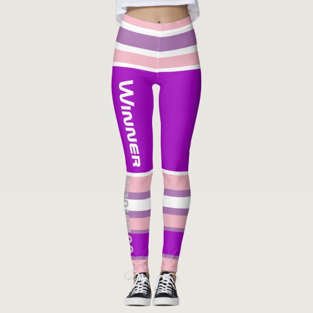 Leggings Power rayures funky Gagnant (Devant)