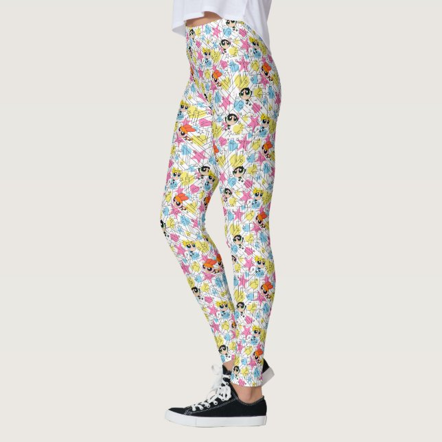 Leggings Powerpuff Girls Townsville Pattern (Gauche)