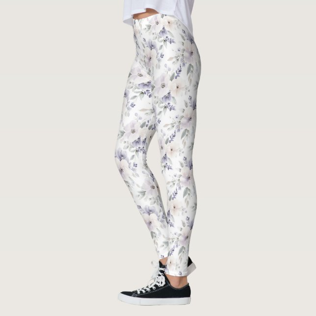 Leggings Pretty Purple Flowers   (Gauche)