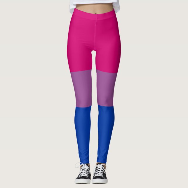 Leggings Pride bisexuelle (Bi Drapeau) (Devant)