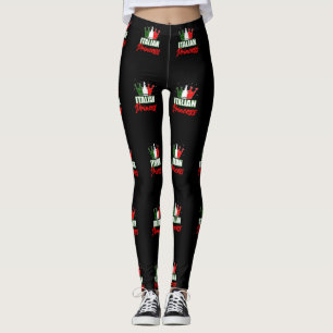 Leggings Princesse italienne Italie Drapeau Couronne