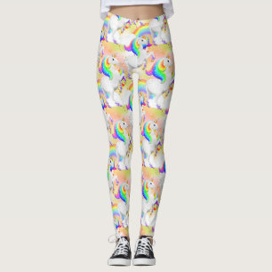 Leggings Princesse licorne étoiles et arc-en-ciel de la for