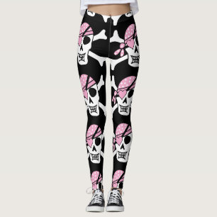 Leggings Princesse Pink Skull de pirate