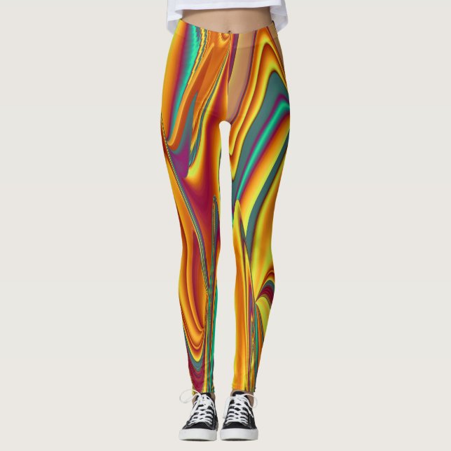 Leggings Printemps Été Automne Fleurs Magie (Devant)