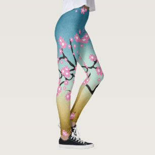 Leggings Printemps Fleur de cerise gaie