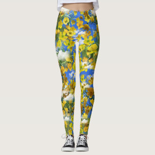 Leggings Printemps fleurs Butercup dans les nuages