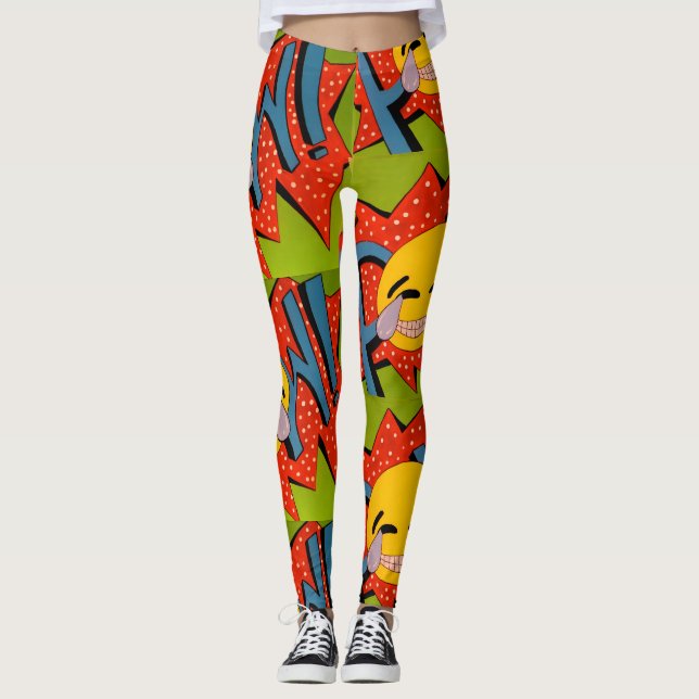 Leggings Prisonnier de guerre wow d'Emoji ! (Devant)