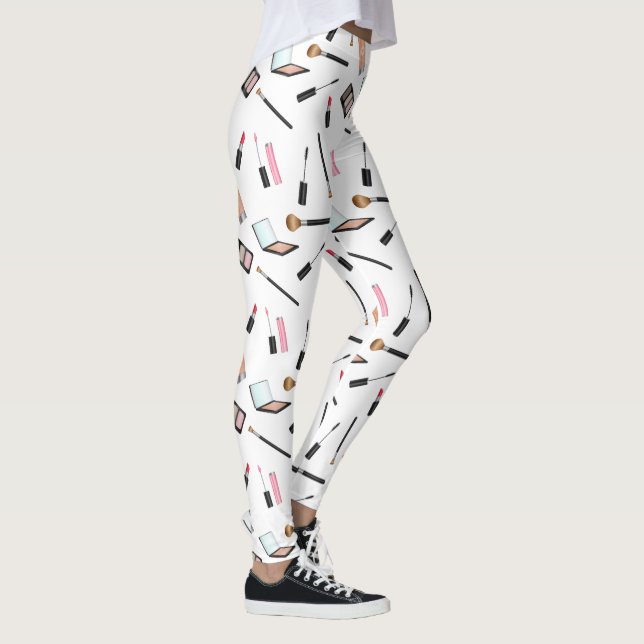 Leggings Produits de Maquillage sur Fond Blanc (Droite)
