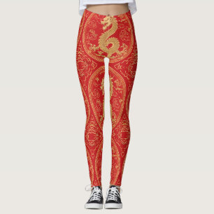 Leggings Prospérité du dragon d'or