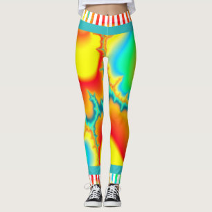 Leggings Psychédélique fractale coloré moderne